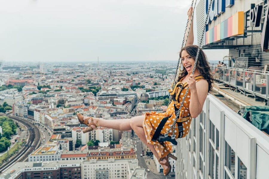 Berlin: Highest Swing in Europe - The Swing Itself: How It Feels at 120 Meters