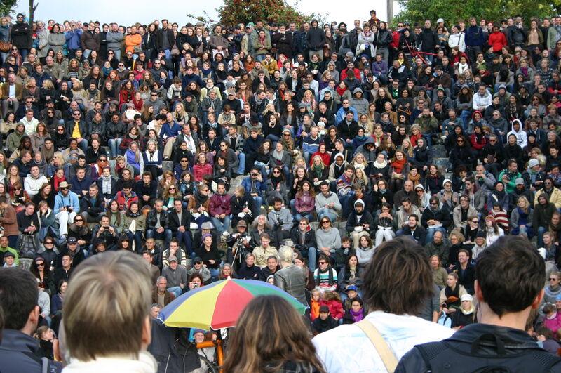 Karaoke amphitheatre at Mauerpark Berlin