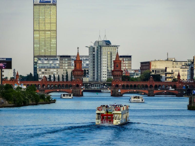 Oberbaum Bridge over Spree River Berlin