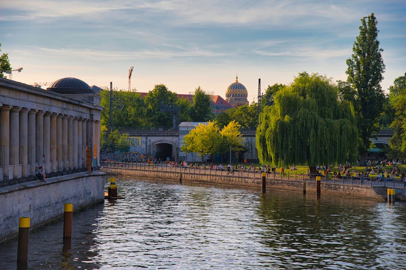 Spree River Berlin greenery and architecture