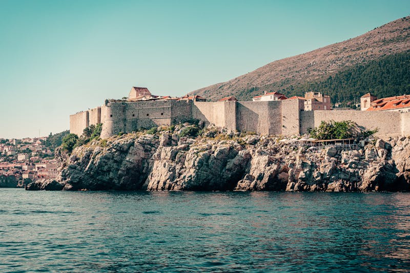 Dubrovnik fortifications coastline