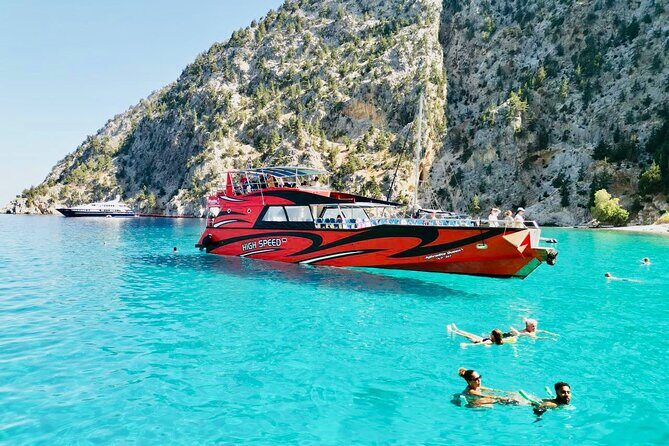 Fast Boat To Symi with a swimming stop at St George's Bay! (Only 1hr journey) - St Georges Bay: The Swimming Stop