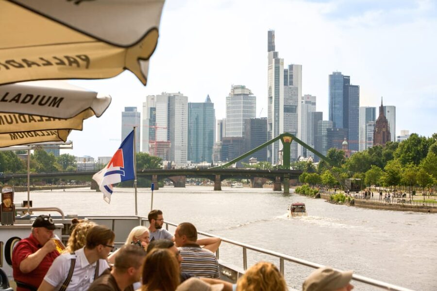 Frankfurt: 1-Hour Panorama Boat Cruise on the river Main - Where the KD boat leaves from: Mainkai and Eisener Steg