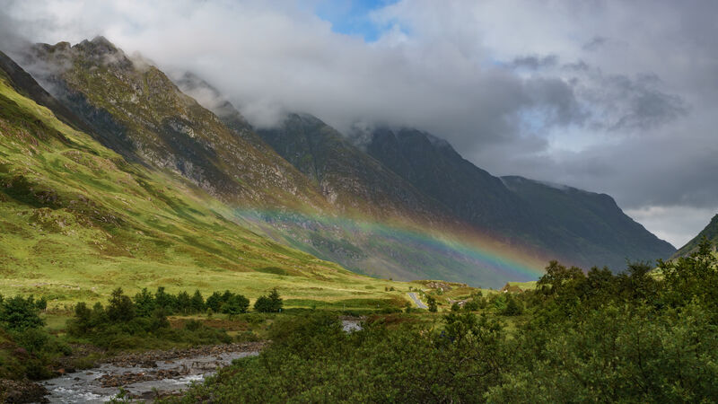 Rainbow over Glen Coe Scotland