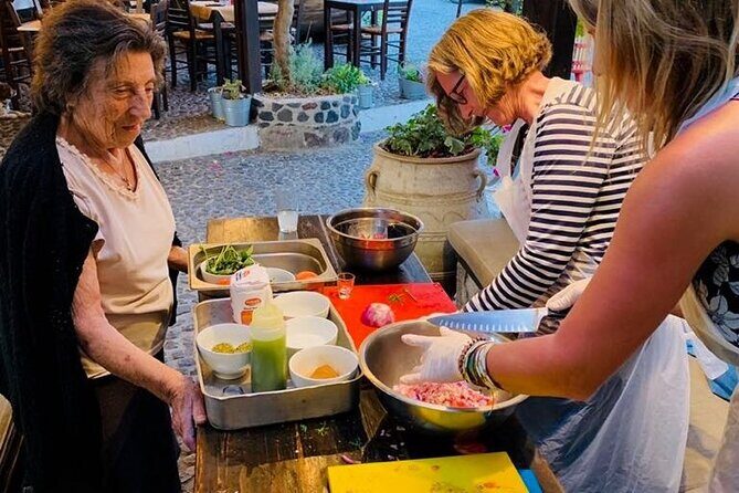 Greek Cuisine Cooking Class in Santorini with Recipes and Wine - The Meal and Wine Component