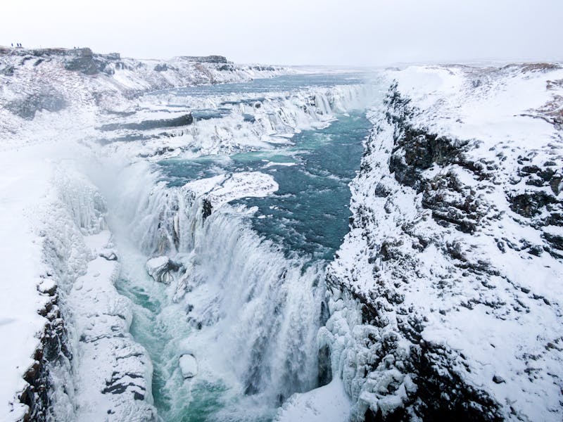 Gullfoss waterfall Iceland winter