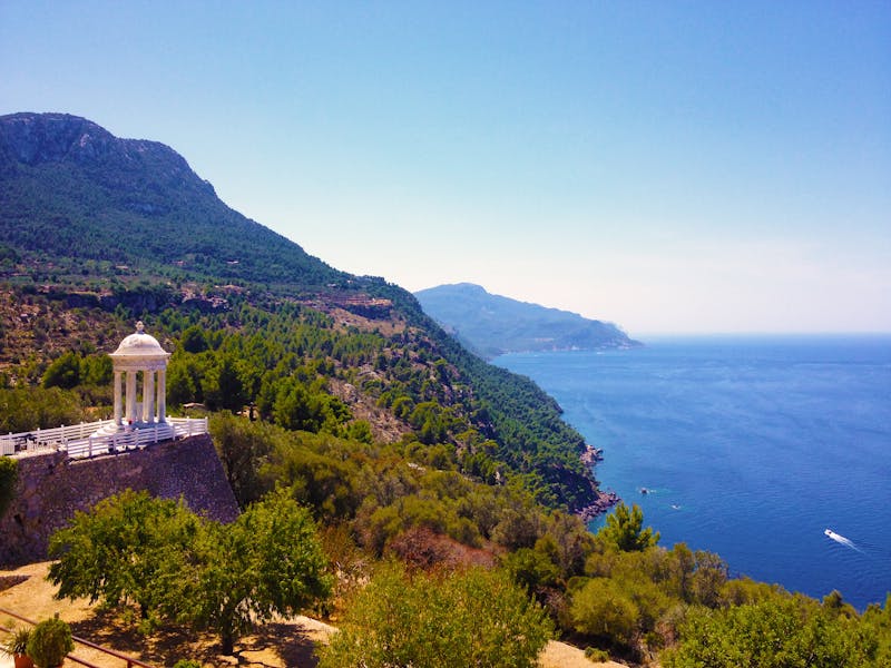 Mallorca coastline pergola sea