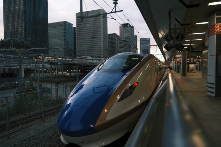 Shinkansen bullet train at Tokyo Station