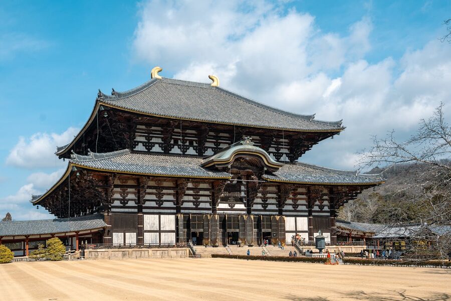 Todaiji Temple architecture in Nara Japan