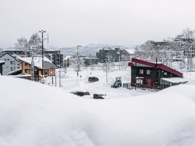 Snowy village in Niseko Hokkaido