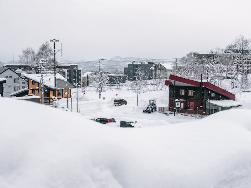 Snowy Niseko village Hokkaido