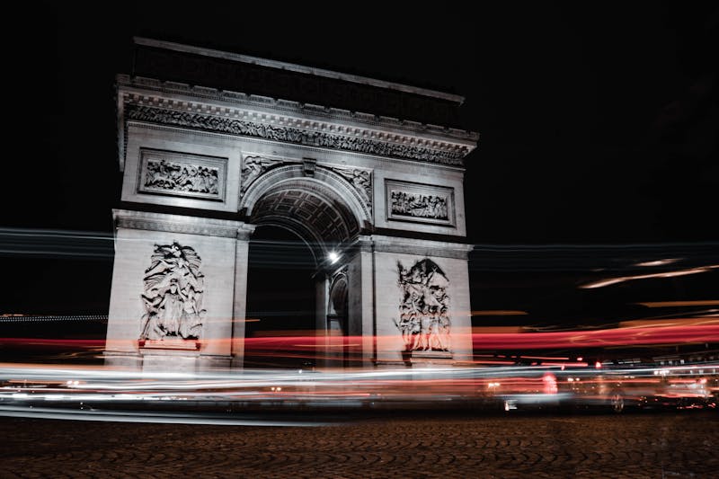 Arc de Triomphe night Paris