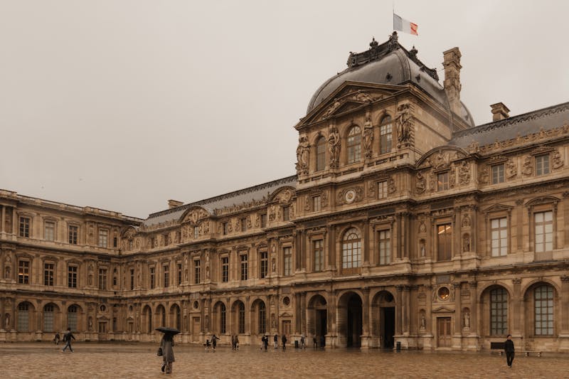Louvre Museum courtyard Paris