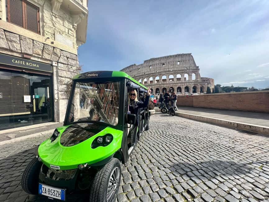 Rome: Golf Cart Tour with Artisanal Gelato Tasting - Meeting point: Via del Fagutale 2 (and how to find it fast)