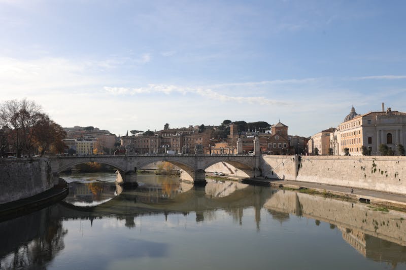 Ponte Sant Angelo Tiber River Rome