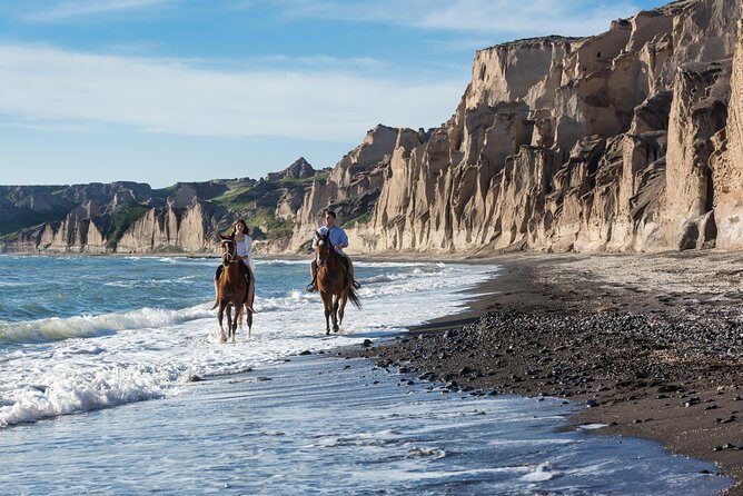 Santorini Horse Riding to Black Sandy Beach - The Route: From Volcanic Mountains to Black Sand
