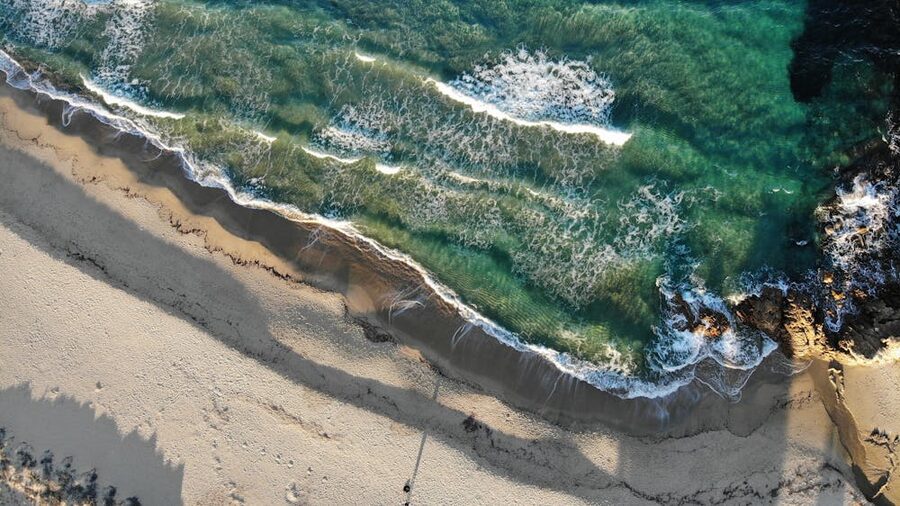 Waves on Sardinia beach Italy
