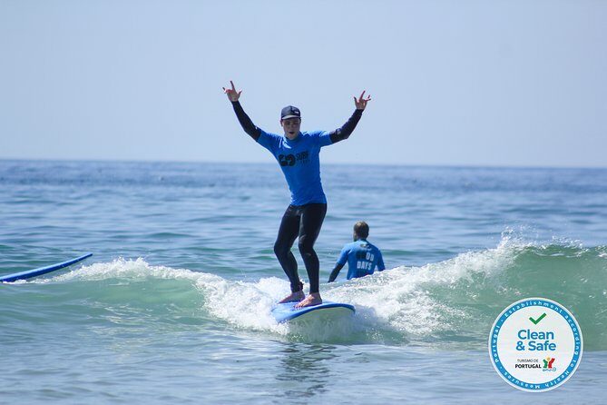The Surf Instructor in Costa da Caparica - Gear Included: Wetsuit and Board That Match Your Level