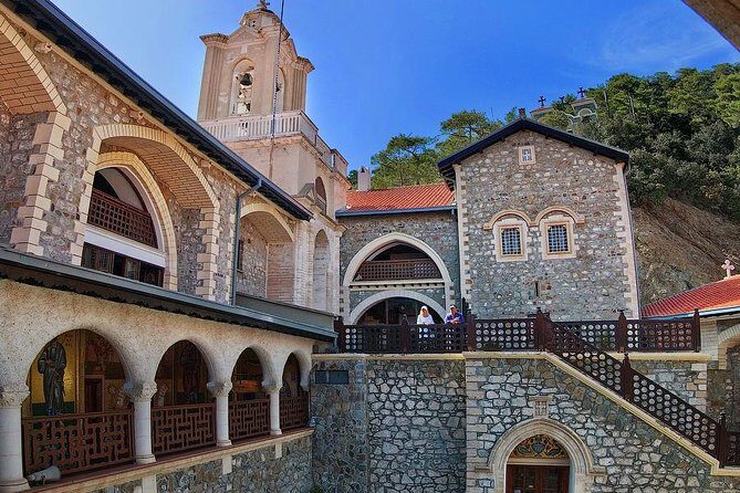 Troodos Peaks & Mountain Flavors Day Tour from Paphos - Stop 1: Chrysoroyiatissa Monastery and its quiet Byzantine feel