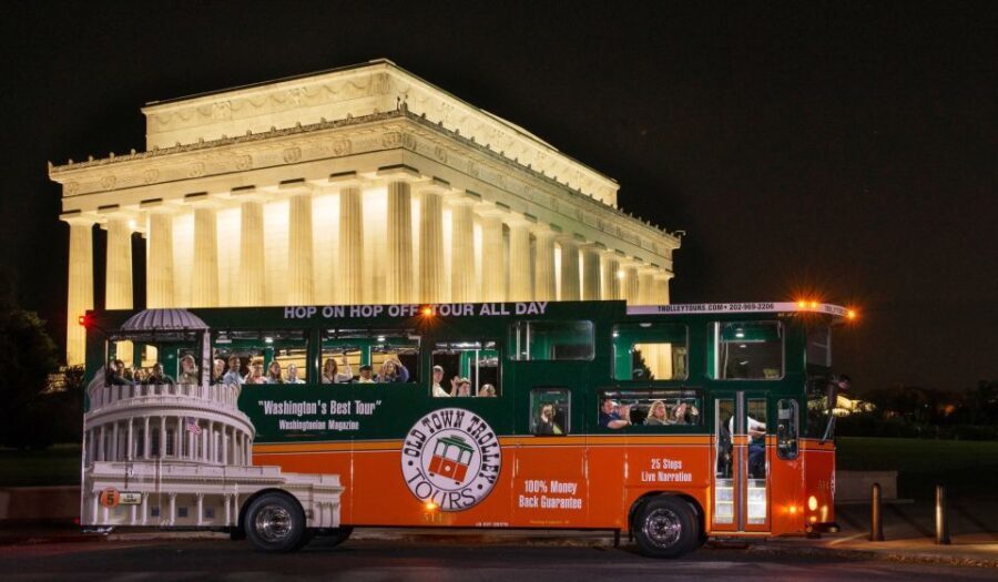 Washington DC: Monuments by Moonlight Nighttime Trolley Tour - Riding comfort: stadium-style seating and a real sense of pace