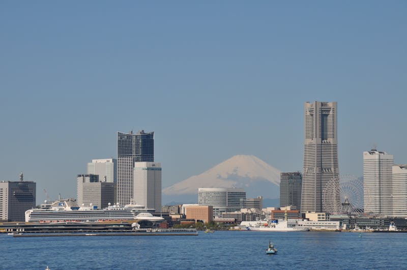 Yokohama skyline Mount Fuji