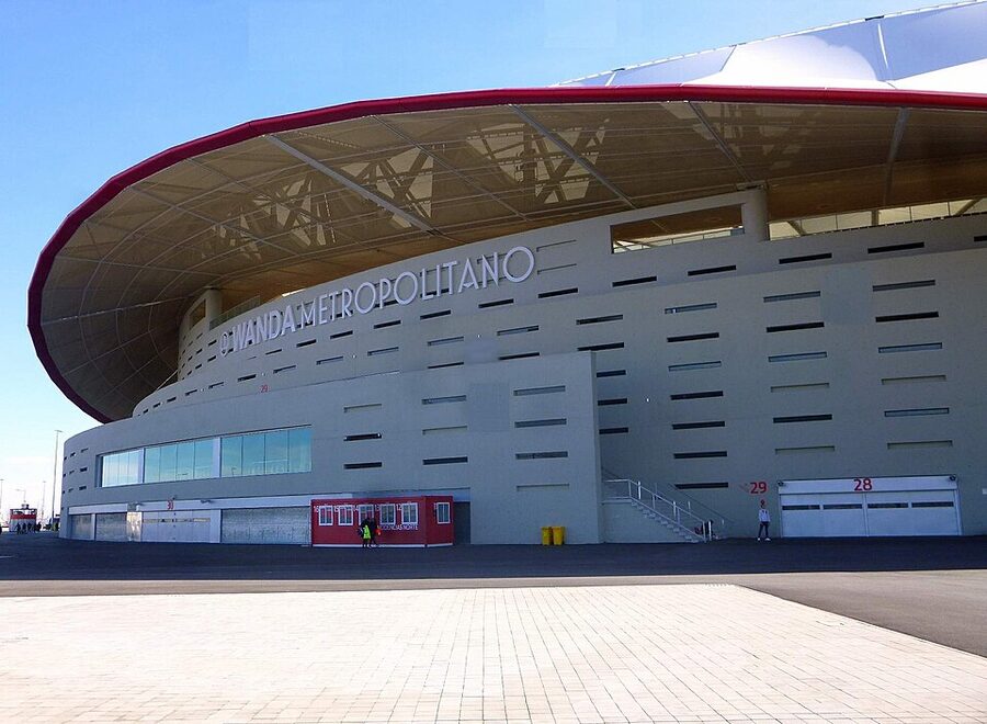 Exterior facade of Atletico Madrid Metropolitano stadium