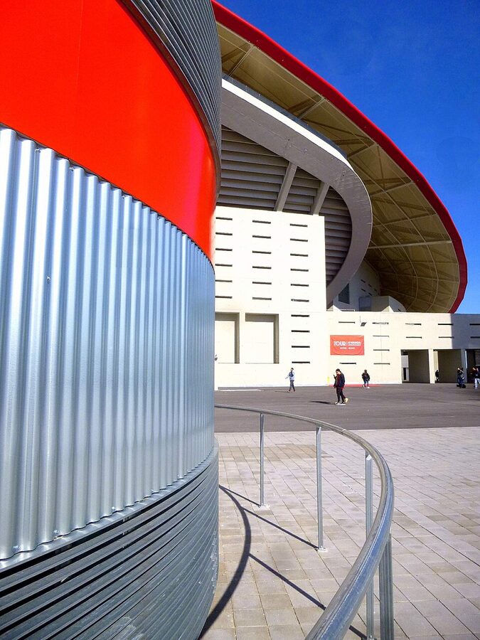 Pitch view at Atletico Madrid Metropolitano stadium