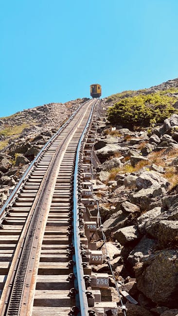 Cog wheel railway climbing steep mountain