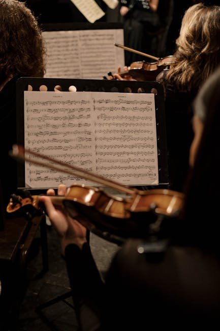 Classical orchestra performing at a concert