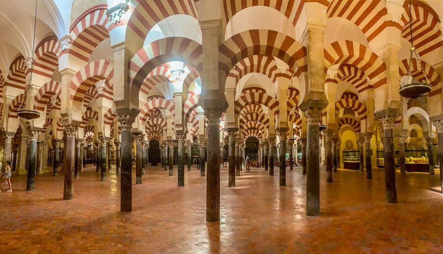 Interior view of Mosque-Cathedral Cordoba
