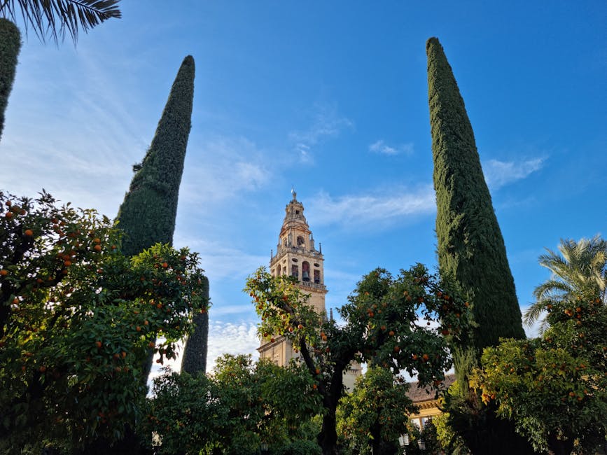 Tower of the Alcazar with greenery