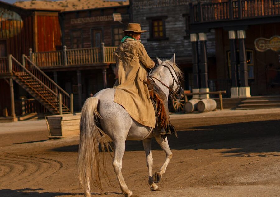Wild West themed section of an amusement park