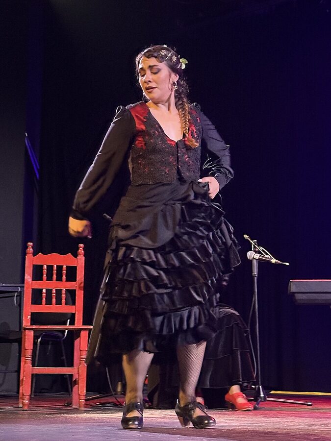 Flamenco bailaora performance close-up