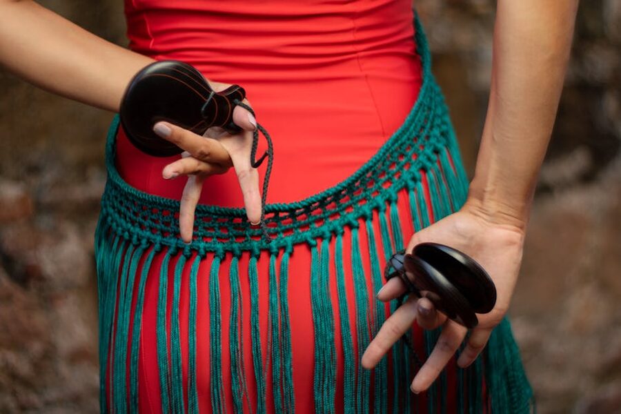 Flamenco dancer with castanets