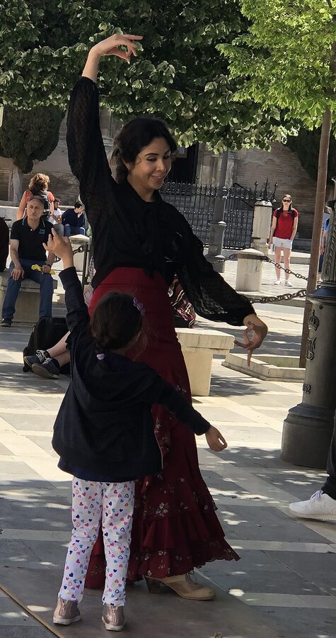 Young flamenco performers in Granada