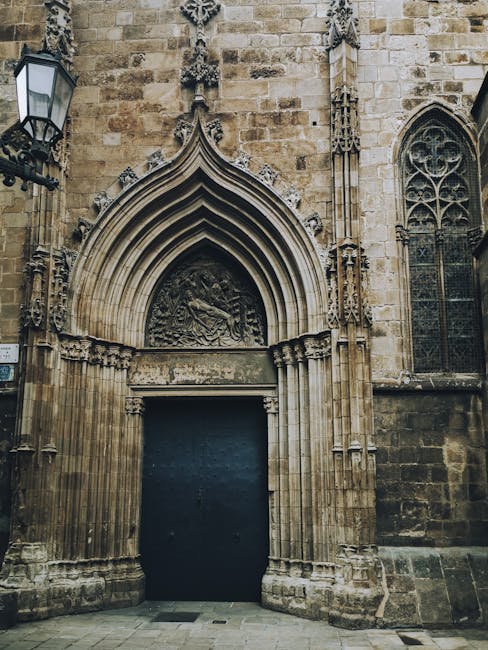 Gothic cathedral exterior with ornate stone facade