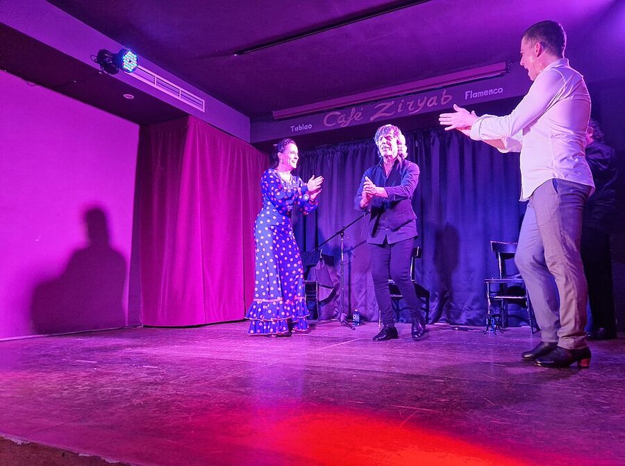 Flamenco palmas clapping section in Madrid show