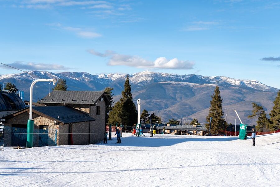 Snow ski resort Spain winter