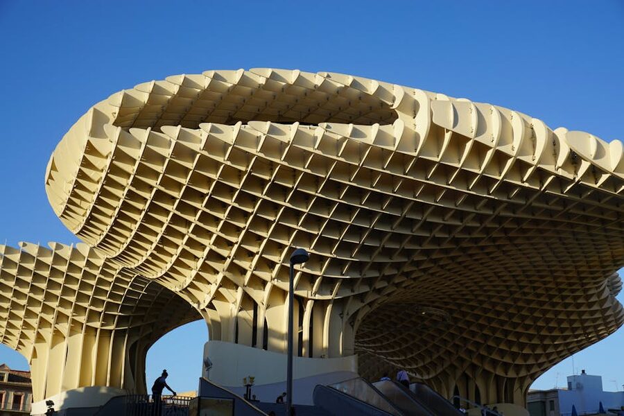 Metropol Parasol wooden structure close-up