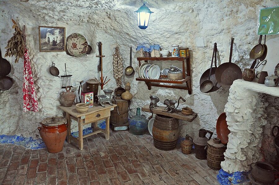 Traditional cave room at Sacromonte museum
