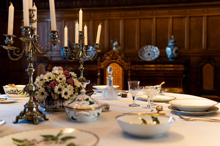 Room decorated entirely with ornate porcelain in a palace