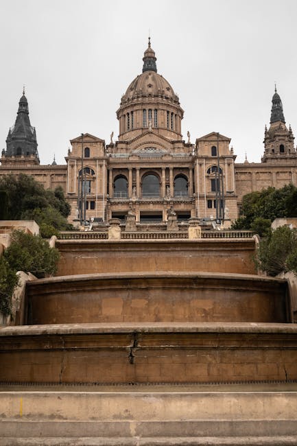 Palau Nacional building exterior on Montjuic