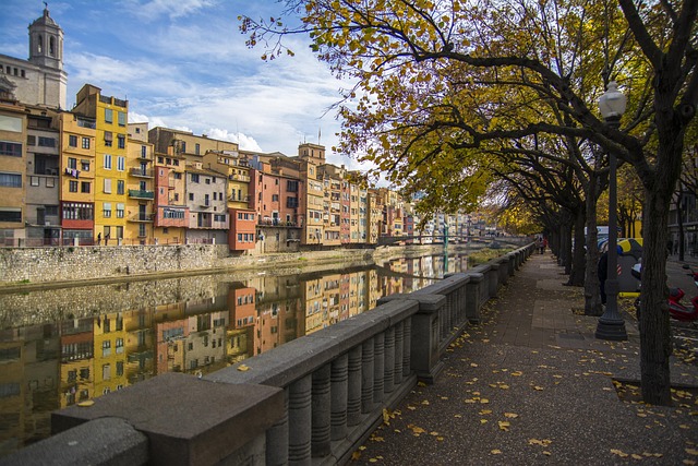 Girona bridge over river