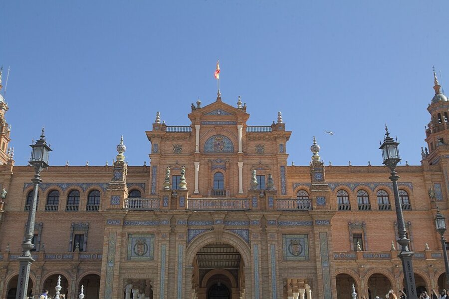 Plaza de Espana Sevilla front facade