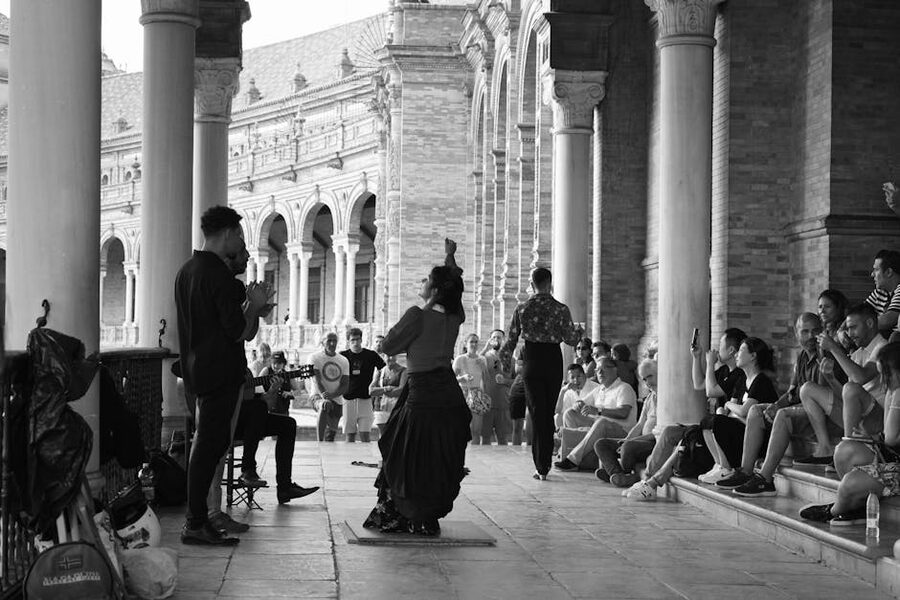 Flamenco at Plaza de Espana Sevilla