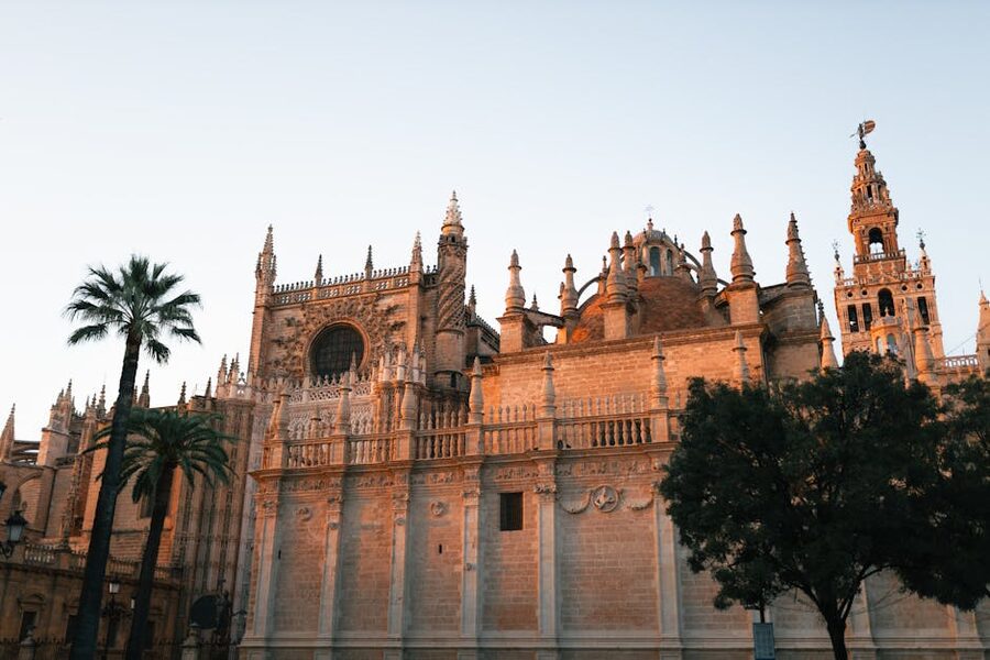Seville Cathedral in warm evening light
