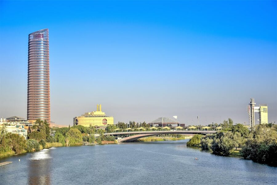 Modern bridge Guadalquivir Seville
