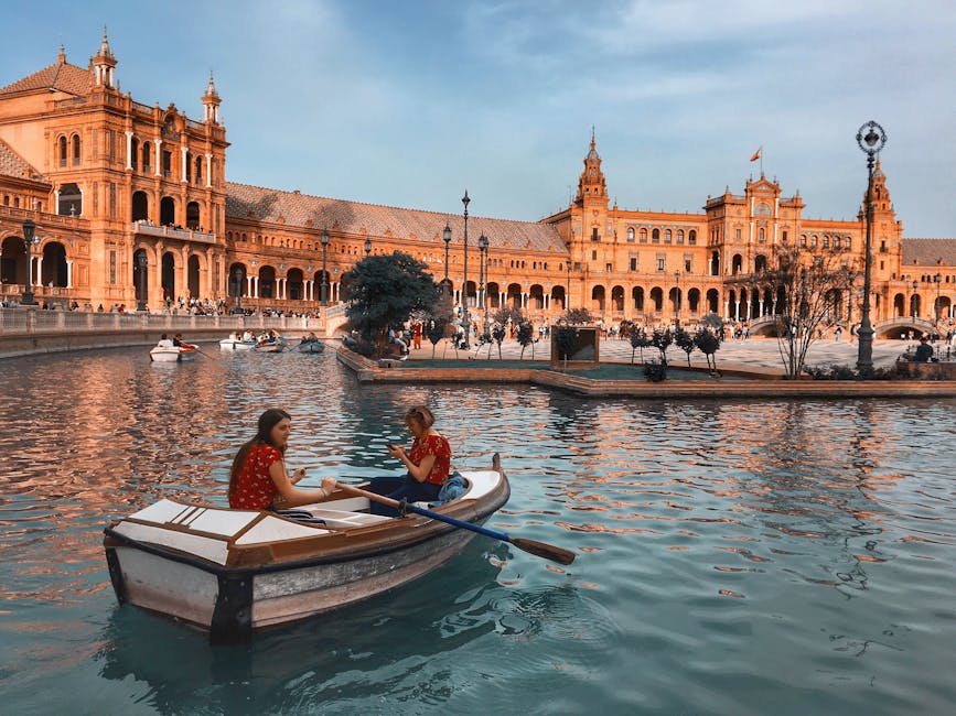 Boat ride at Plaza de Espana Seville