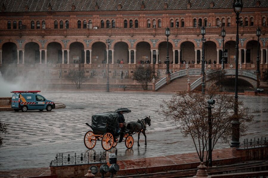Plaza de Espana Seville horse carriage