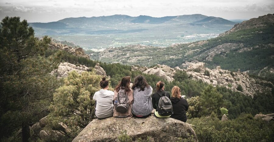 View of Sierra de Guadarrama mountains near Cercedilla